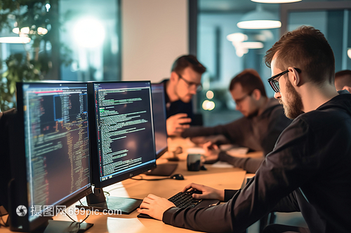 IT軟件開發團隊特寫鏡頭